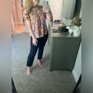 Women's mock neck blouse